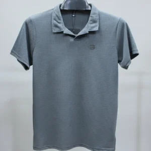 Men's Dryfit Textured Open Collar Shirt - Sage Green