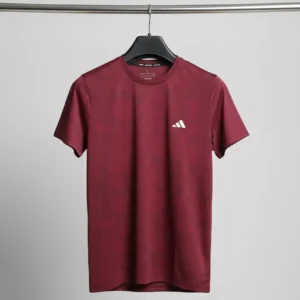 Adidas Men's Camo Print Athletic T-Shirt - Maroon